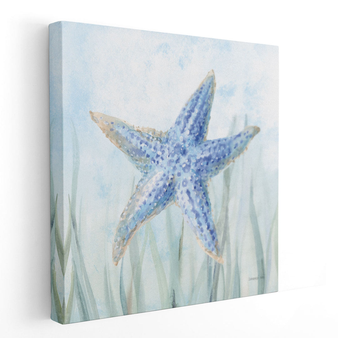 Undersea Starfish Seaweed - Canvas Print Wall Art