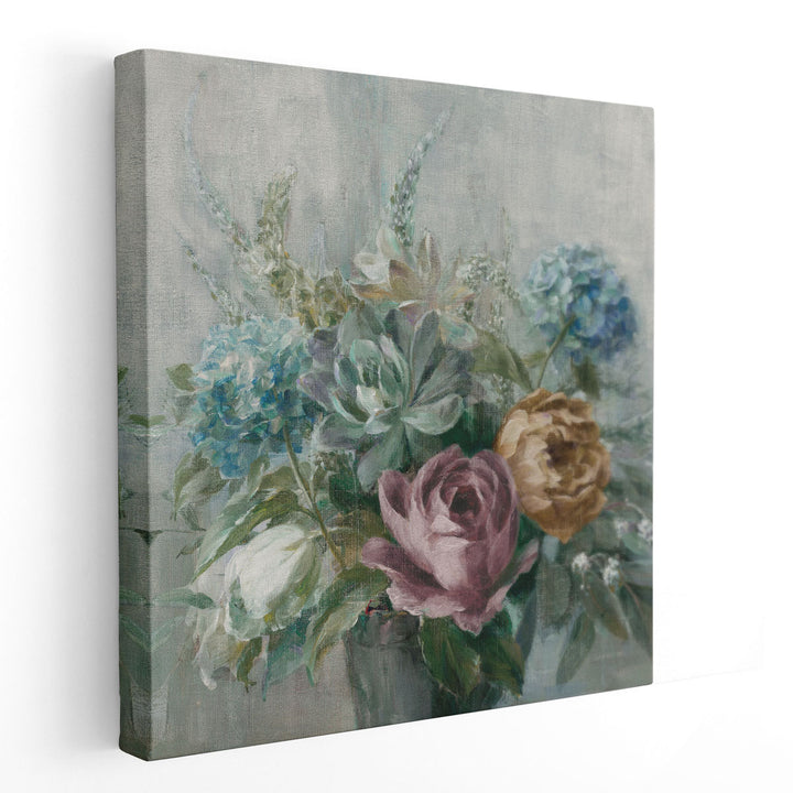 Natural Elegance Fall Dark on Gray - Canvas Print Wall Art