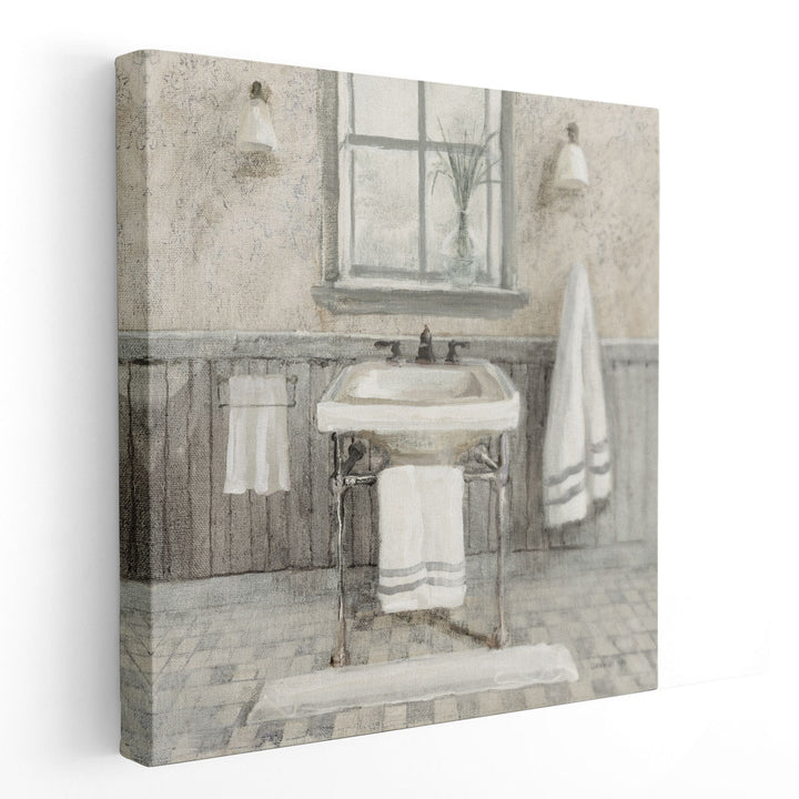 Victorian Sink I Neutral - Canvas Print Wall Art