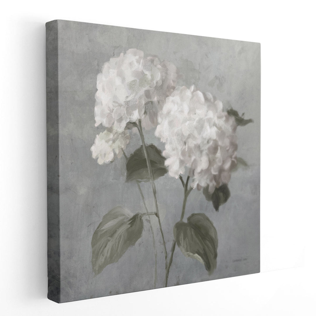 White Hydrangeas - Canvas Print Wall Art