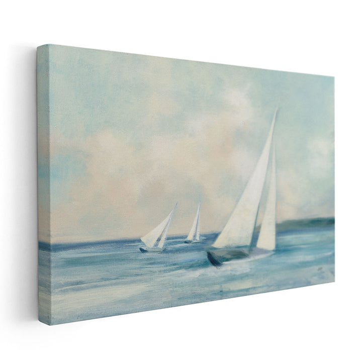 Sailboats at Sunrise - Canvas Print Wall Art