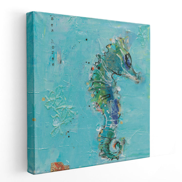 Little Seahorse Blue - Canvas Print Wall Art