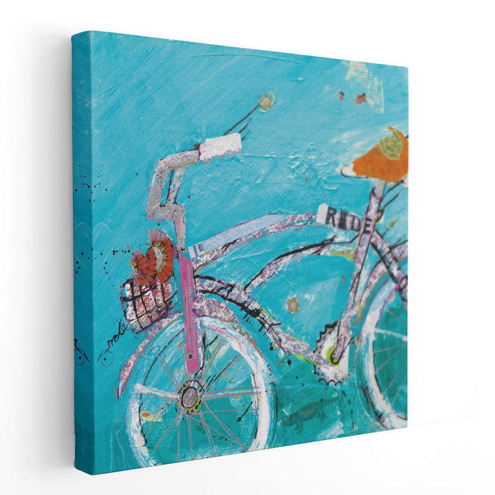 Ride Blue Pink - Canvas Print Wall Art