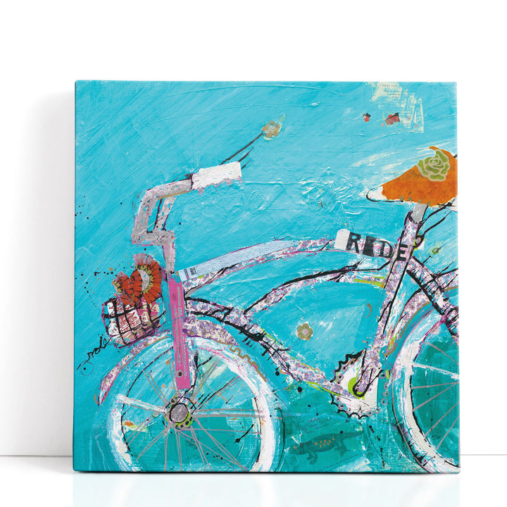 Ride Blue Pink - Canvas Print Wall Art