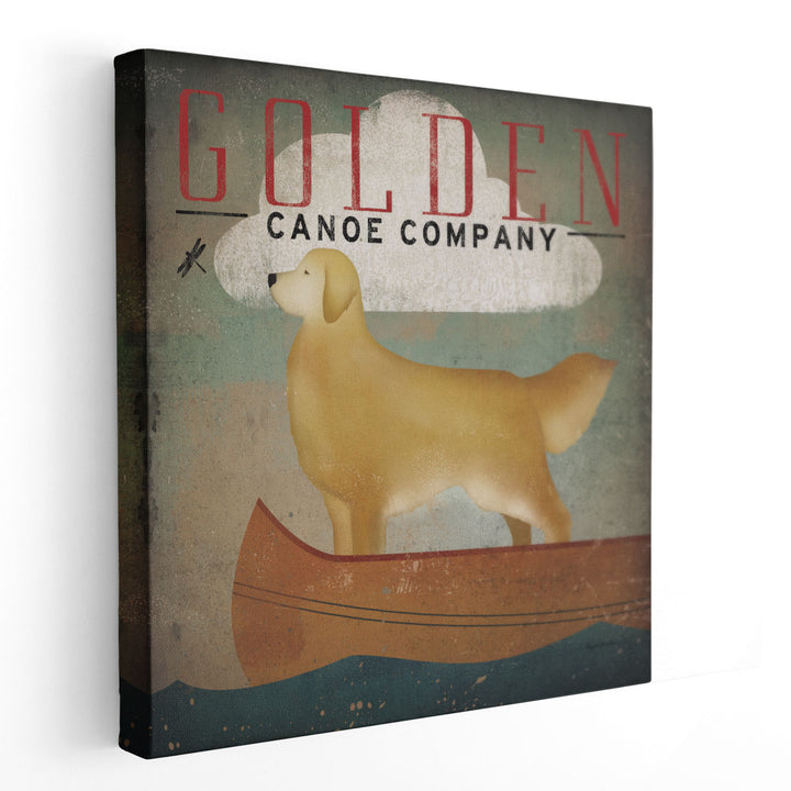 Golden Dog Canoe Co - Canvas Print Wall Art