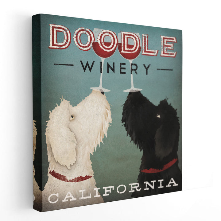 Doodle Wine - Canvas Print Wall Art