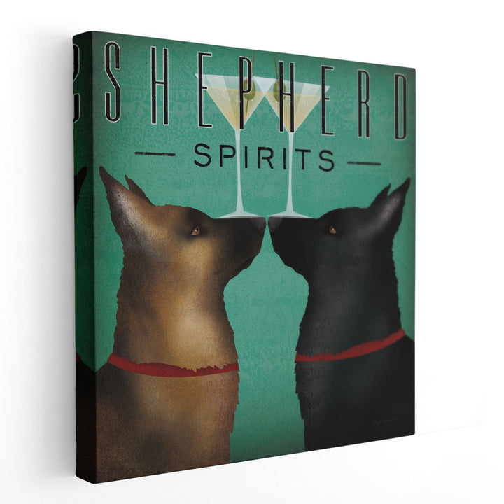 Double Shepherd Martini - Canvas Print Wall Art