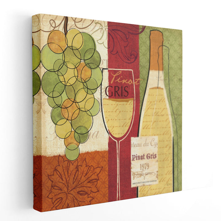 Wine and Grapes II - Canvas Print Wall Art