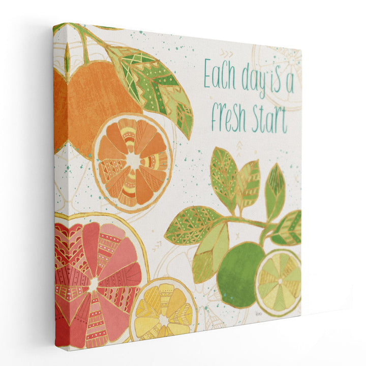 Citrus Splash IV - Canvas Print Wall Art