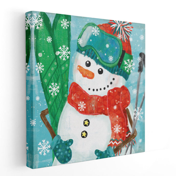 Snowy Fun V - Canvas Print Wall Art