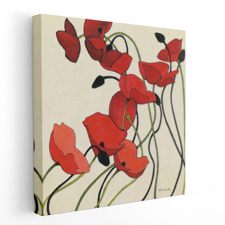 Poppies and Cream II - Canvas Print Wall Art