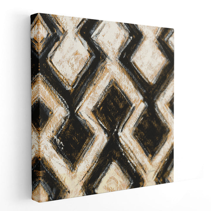 Black and Gold Geometric III - Canvas Print Wall Art