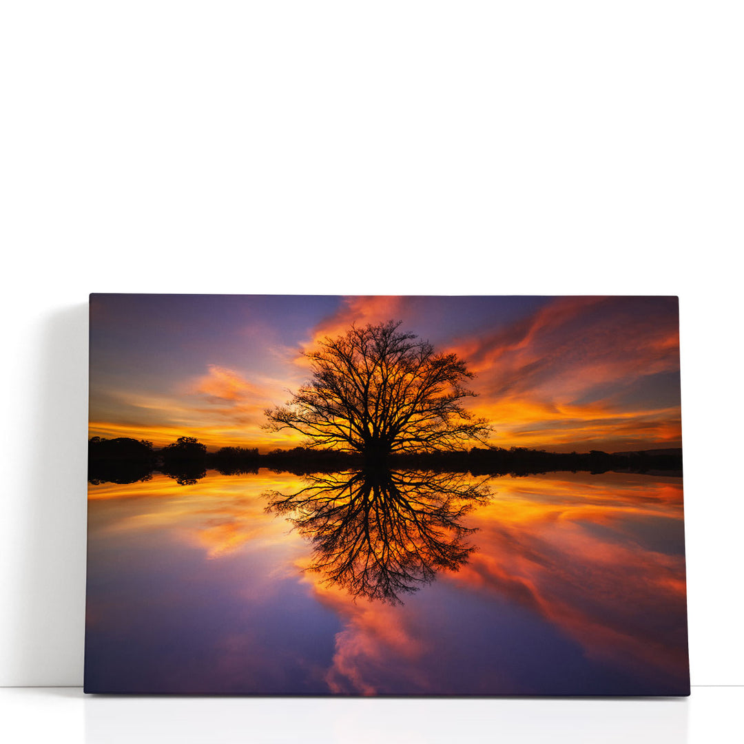 African Sunset Mirror - Canvas Print Wall Art