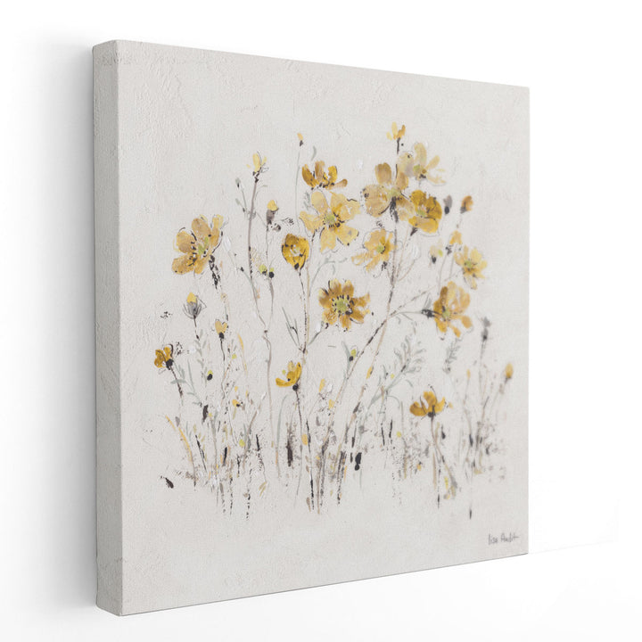 Wildflowers II Yellow - Canvas Print Wall Art