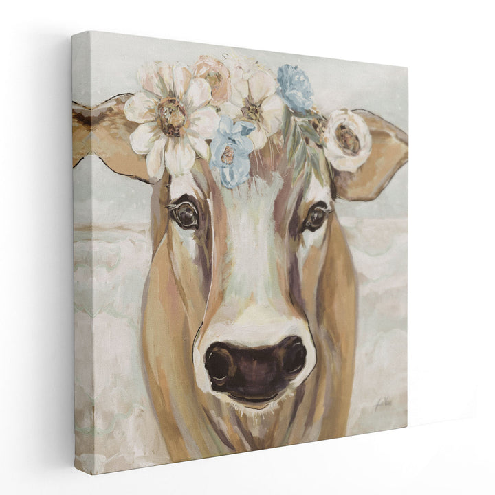 Beau with Flowers - Canvas Print Wall Art