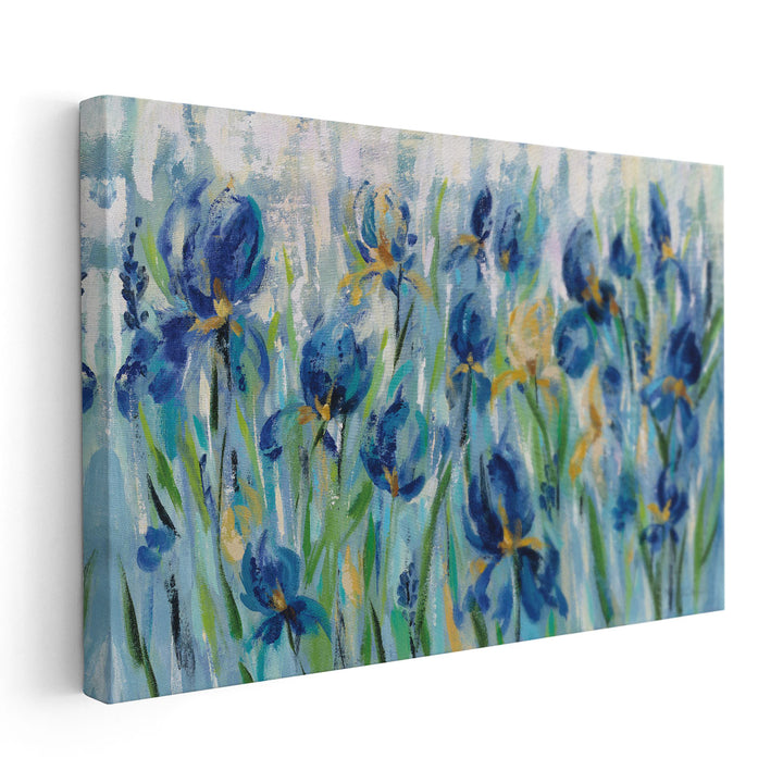 Iris Flower Bed - Canvas Print Wall Art