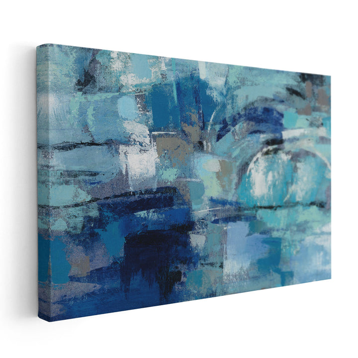 Blue Ultramarine Waves - Canvas Print Wall Art