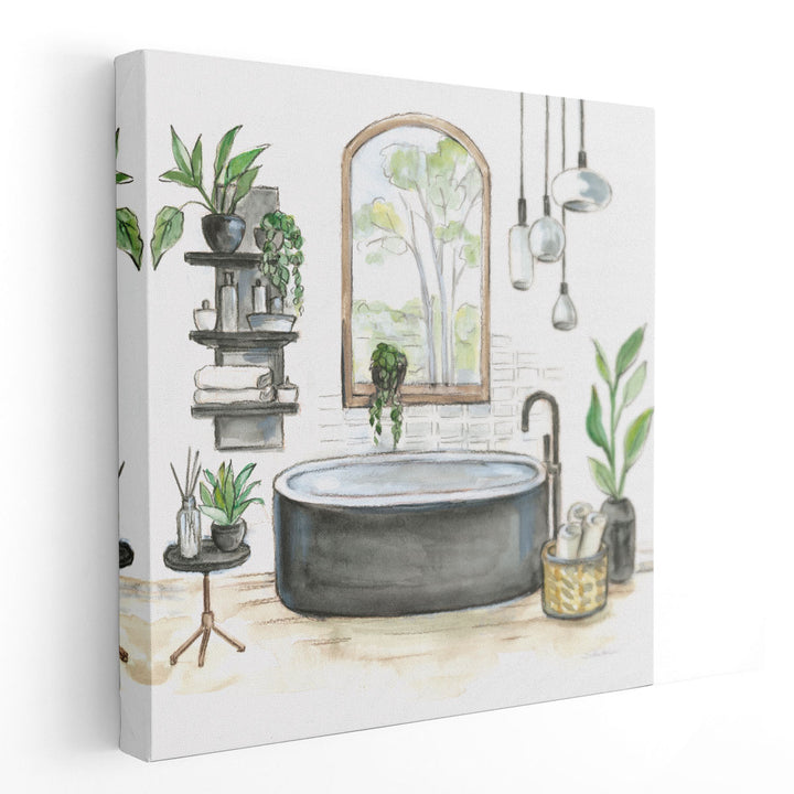 Black Bathtub I - Canvas Print Wall Art