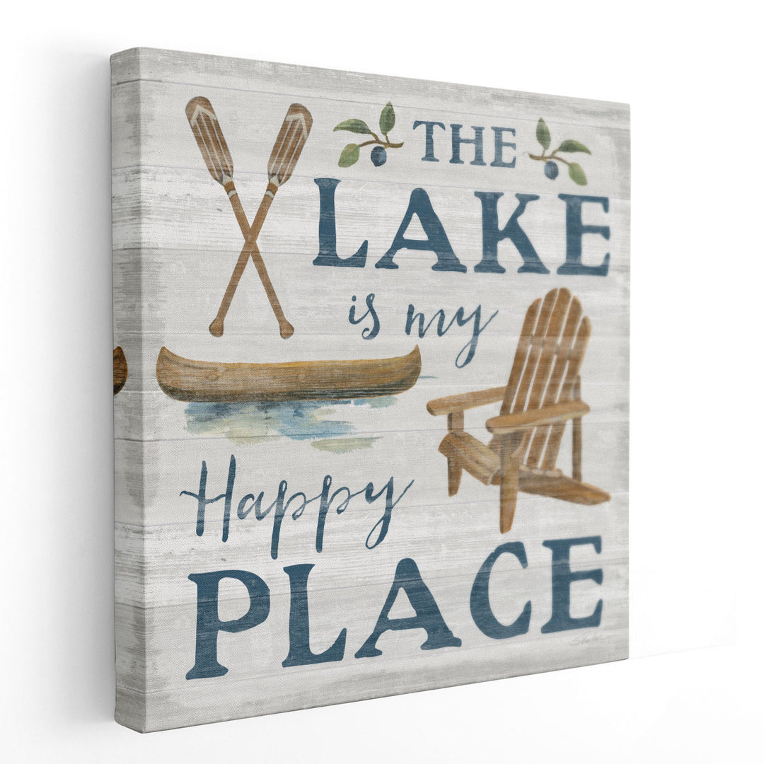 Lakeside Retreat IX Canoe - Canvas Print Wall Art