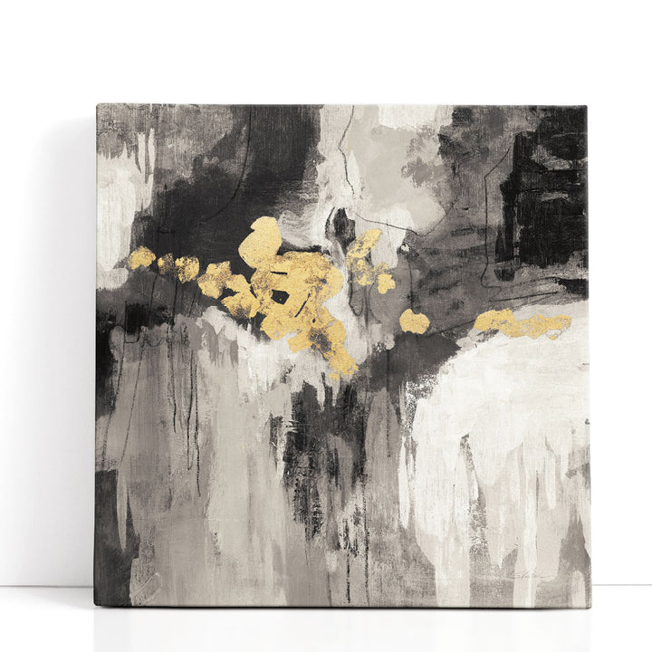 Sparkle Abstract III Black and White - Canvas Print Wall Art
