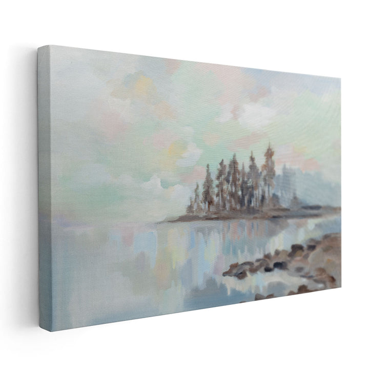 Foggy Lake - Canvas Print Wall Art