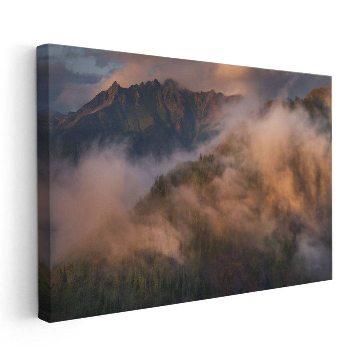 Misty North Cascades - Canvas Print Wall Art