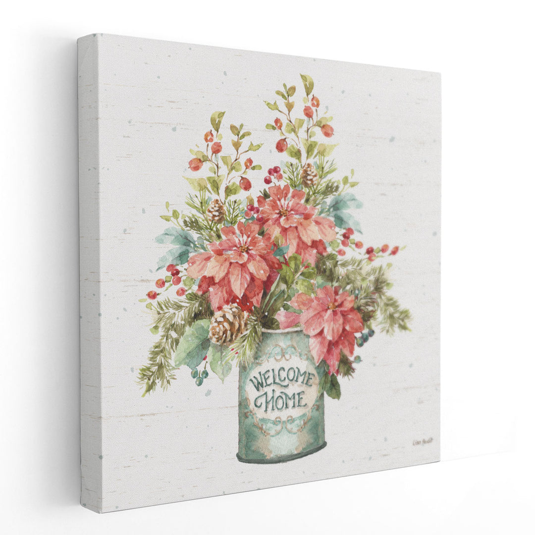 Our Christmas Story Bouquet on Birch - Canvas Print Wall Art