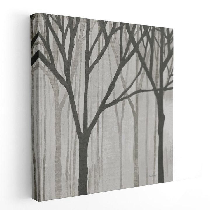 Spring Trees Greystone III Black and White - Canvas Print Wall Art