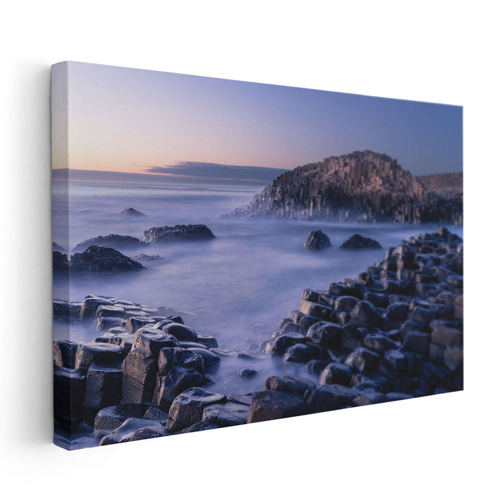 The Giant's Causeway At Night in Northern Ireland - Canvas Print Wall Art