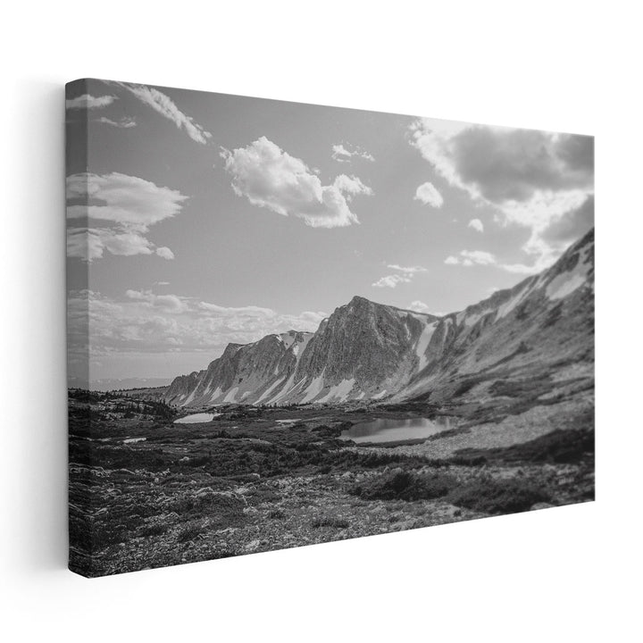 Wyoming Wonder Black and White - Canvas Print Wall Art