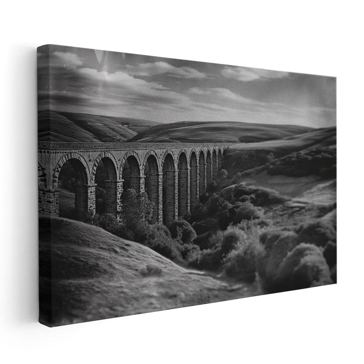 Aqueduct IV Black and White - Canvas Print Wall Art