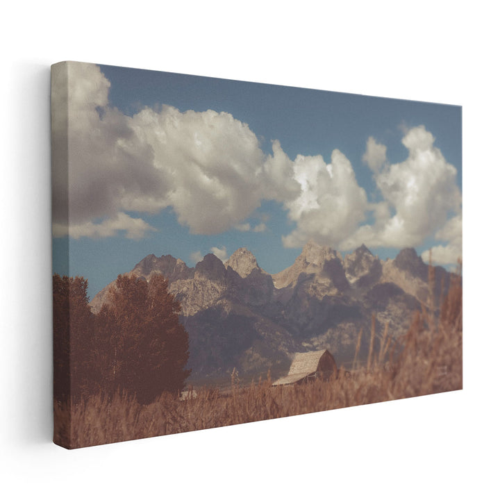 Wyoming Mountain Lazy Days - Canvas Print Wall Art