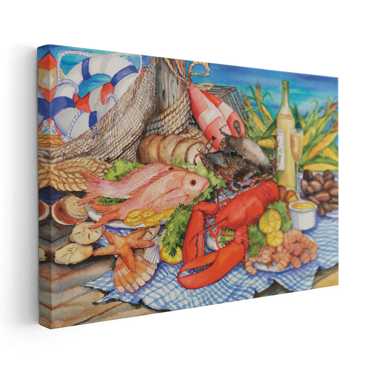 Seafood Platter - Canvas Print Wall Art