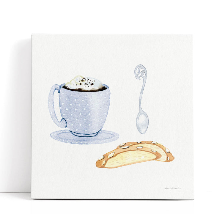 Coffee Canvas Art – steaming latte silhouette