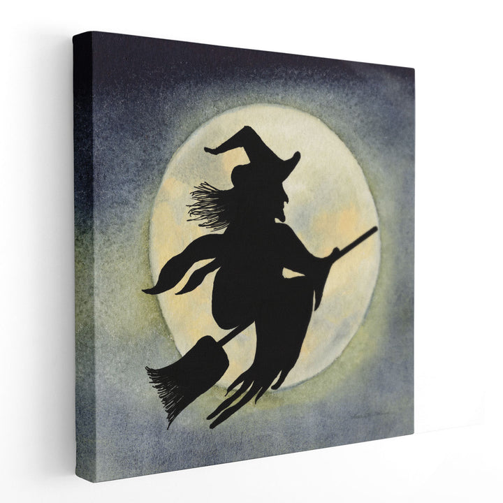 Haunting Halloween Night Witch - Canvas Print Wall Art