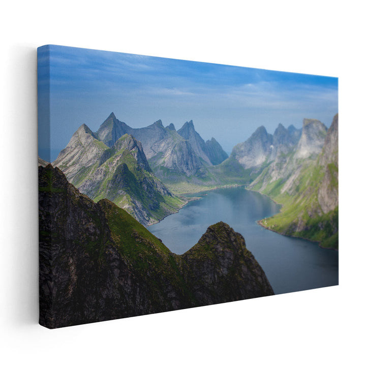 Landscape of Lofoten, View of the Fjords - Canvas Print Wall Art
