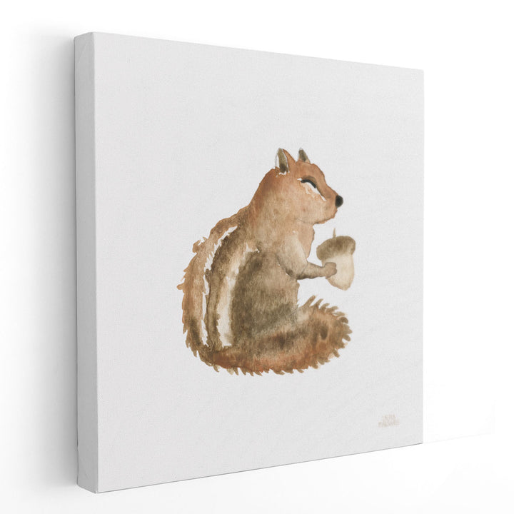 Woodland Whimsy Squirrel - Canvas Print Wall Art