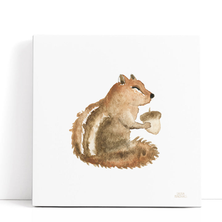 Woodland Whimsy Squirrel - Canvas Print Wall Art