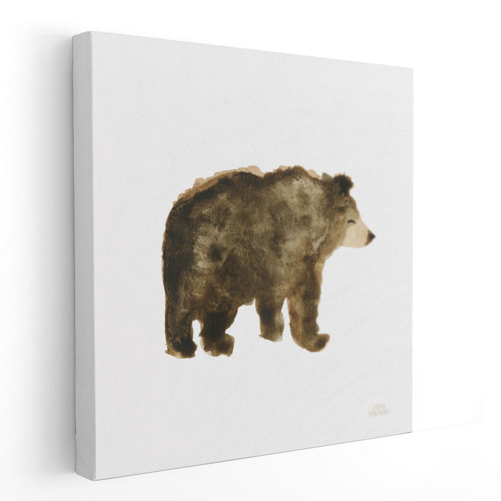 Woodland Whimsy Bear - Canvas Print Wall Art