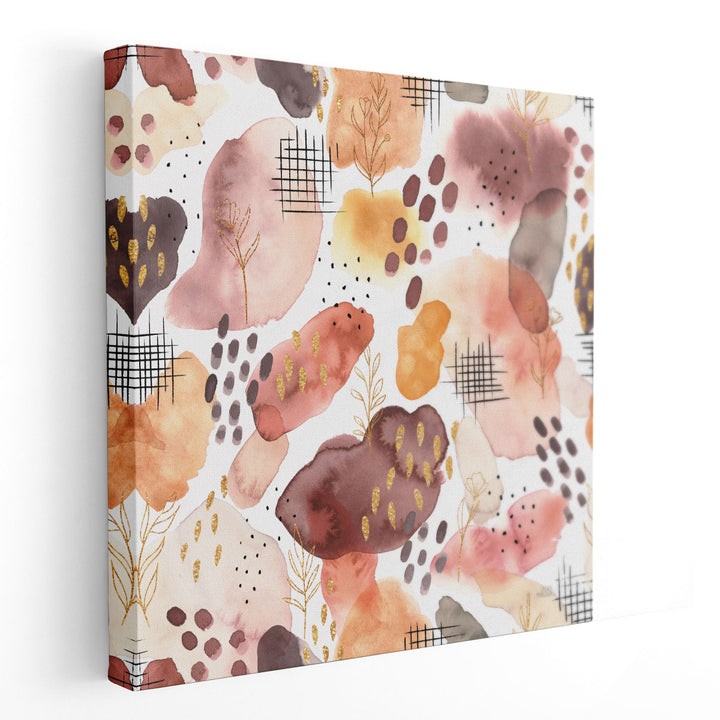 Desert Blooms Pattern I - Canvas Print Wall Art