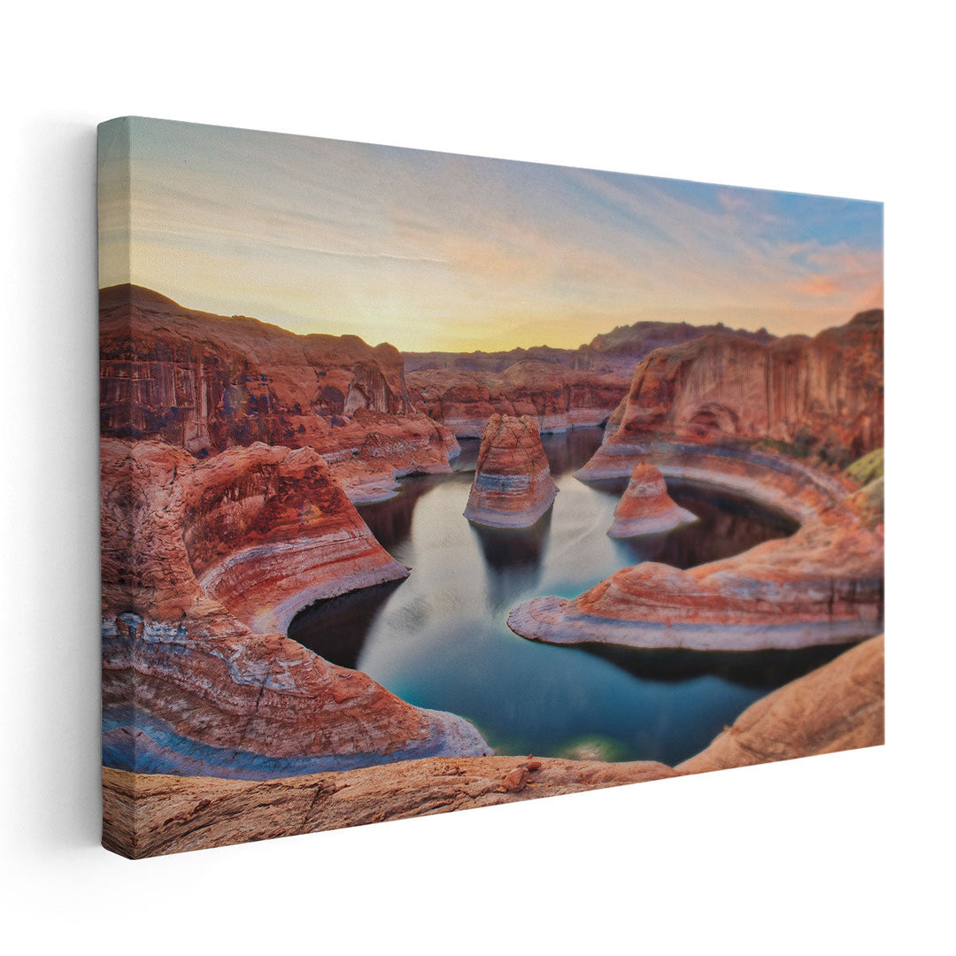 Magnificent View of Canyon During Sunrise Arizona - Canvas Print Wall Art