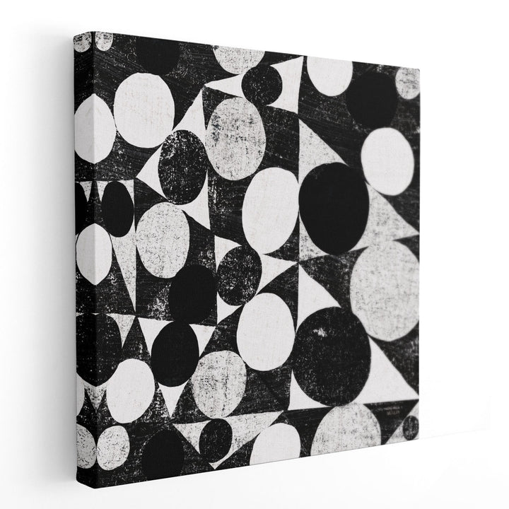 Spotty I Black and White - Canvas Print Wall Art