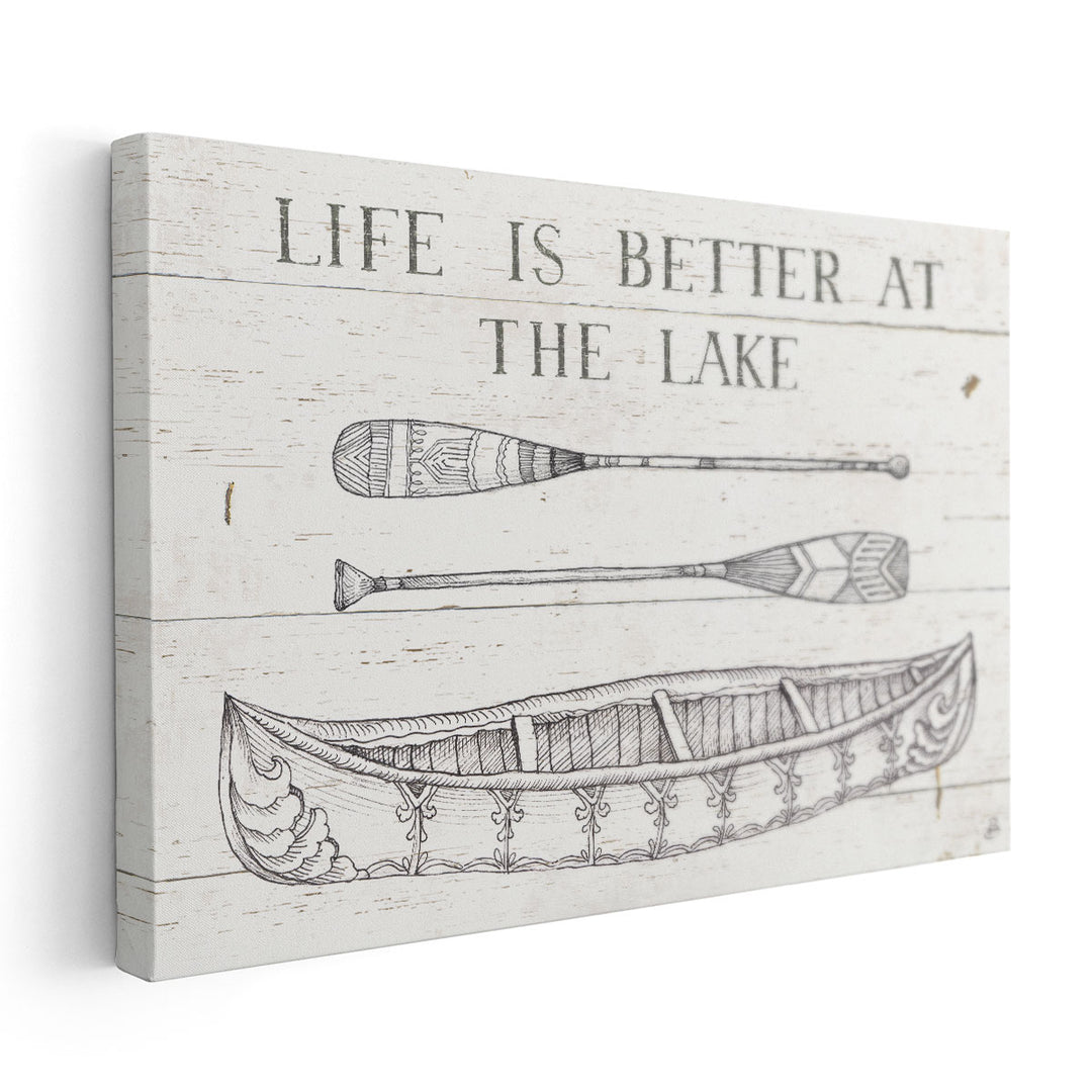 Lake Sketches II - Canvas Print Wall Art