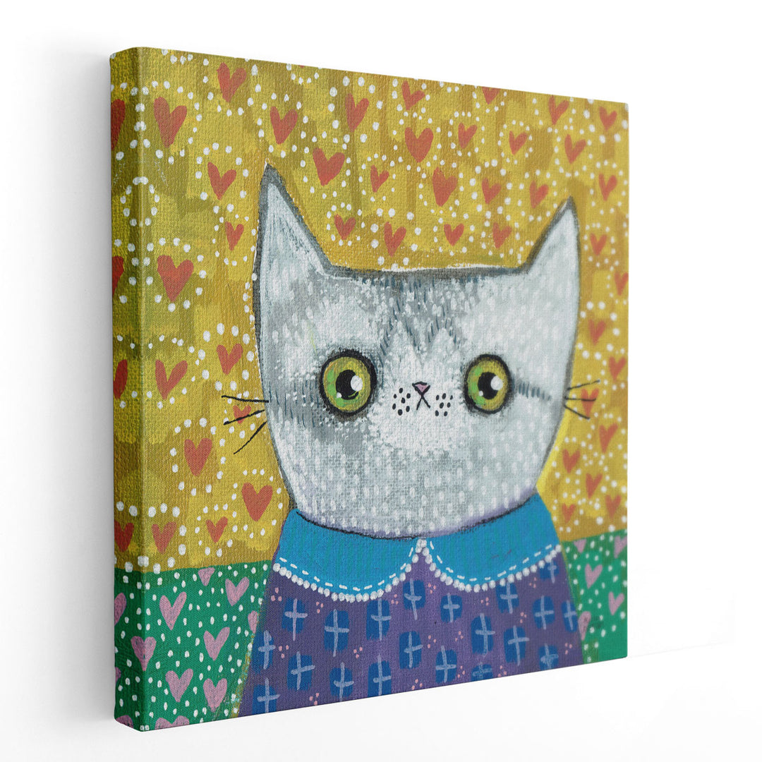 Kooky Cat II - Canvas Print Wall Art