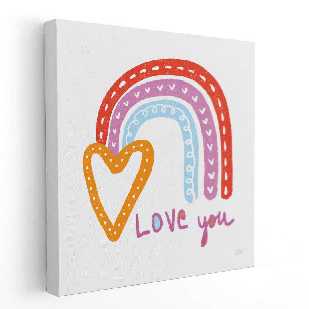 Love You Rainbow - Canvas Print Wall Art