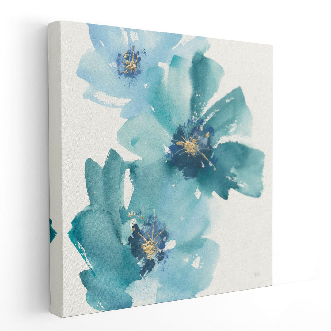 Teal Cosmos IV - Canvas Print Wall Art