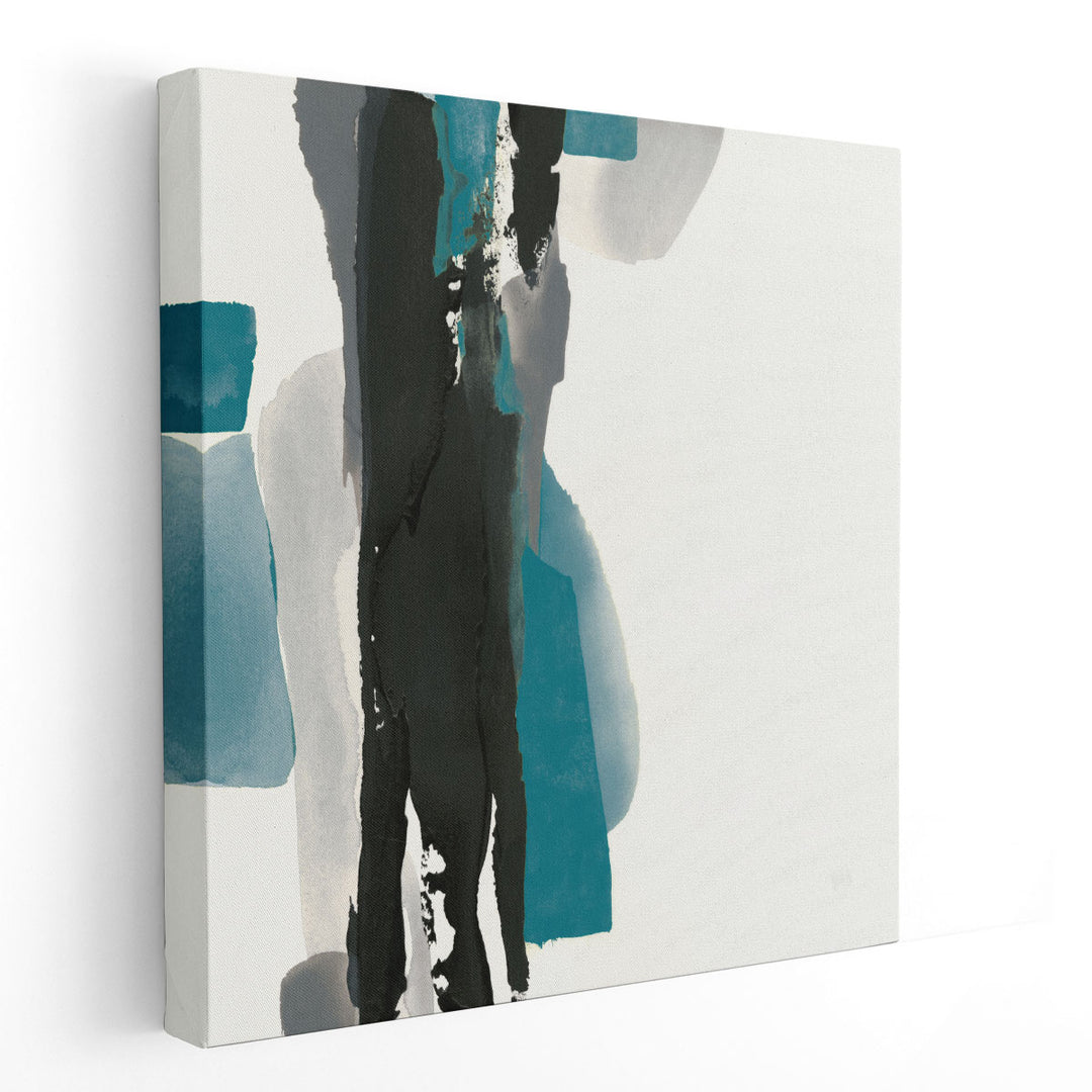 Black and Teal II - Canvas Print Wall Art