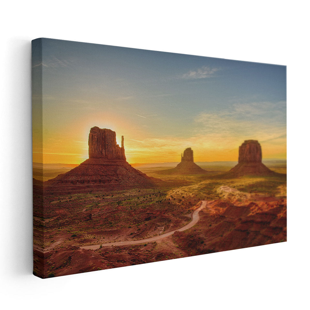 Sunrise View at Monument Valley, Arizona - Canvas Print Wall Art