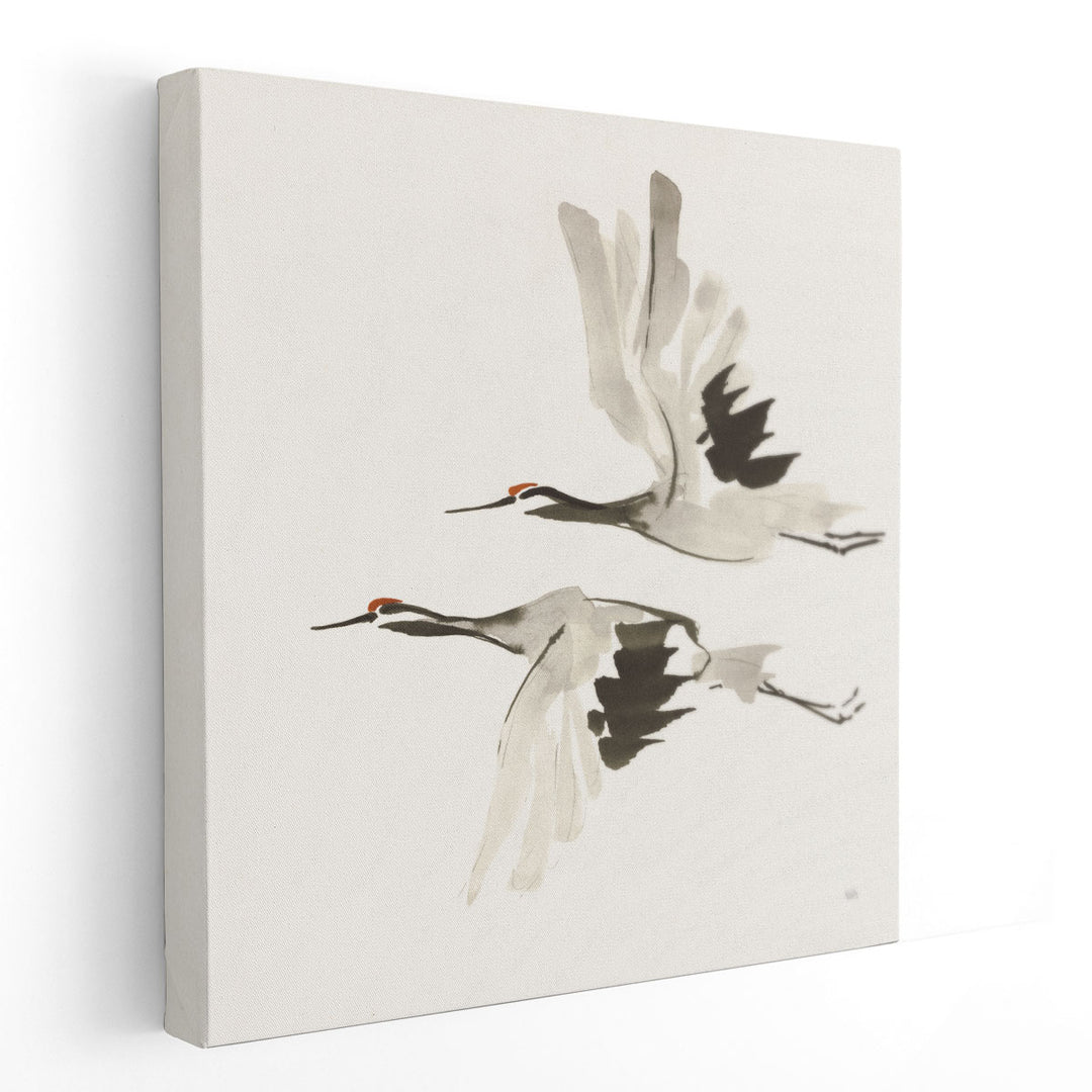 Zen Cranes I - Canvas Print Wall Art