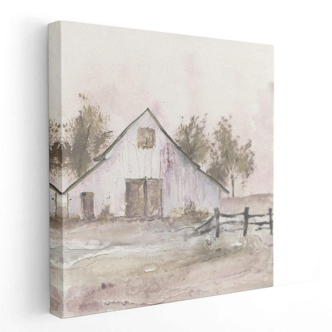 White Barn II - Canvas Print Wall Art